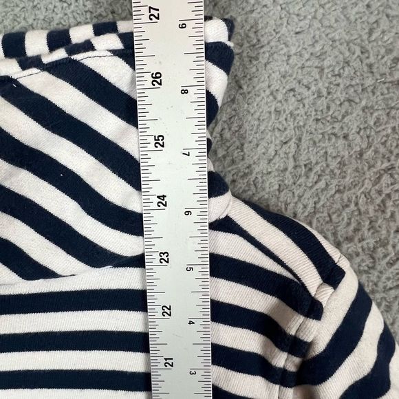 VINEYARD VINES WOMENS ROLL NECK PULLOVER SIZE L WHITE WITH BLUE STRIPES - Picture 6 of 9